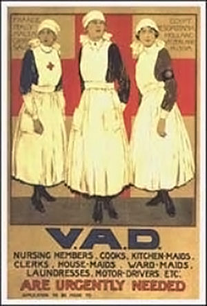 Pictures Of Nurses In World War 1. VAD WW1 Poster